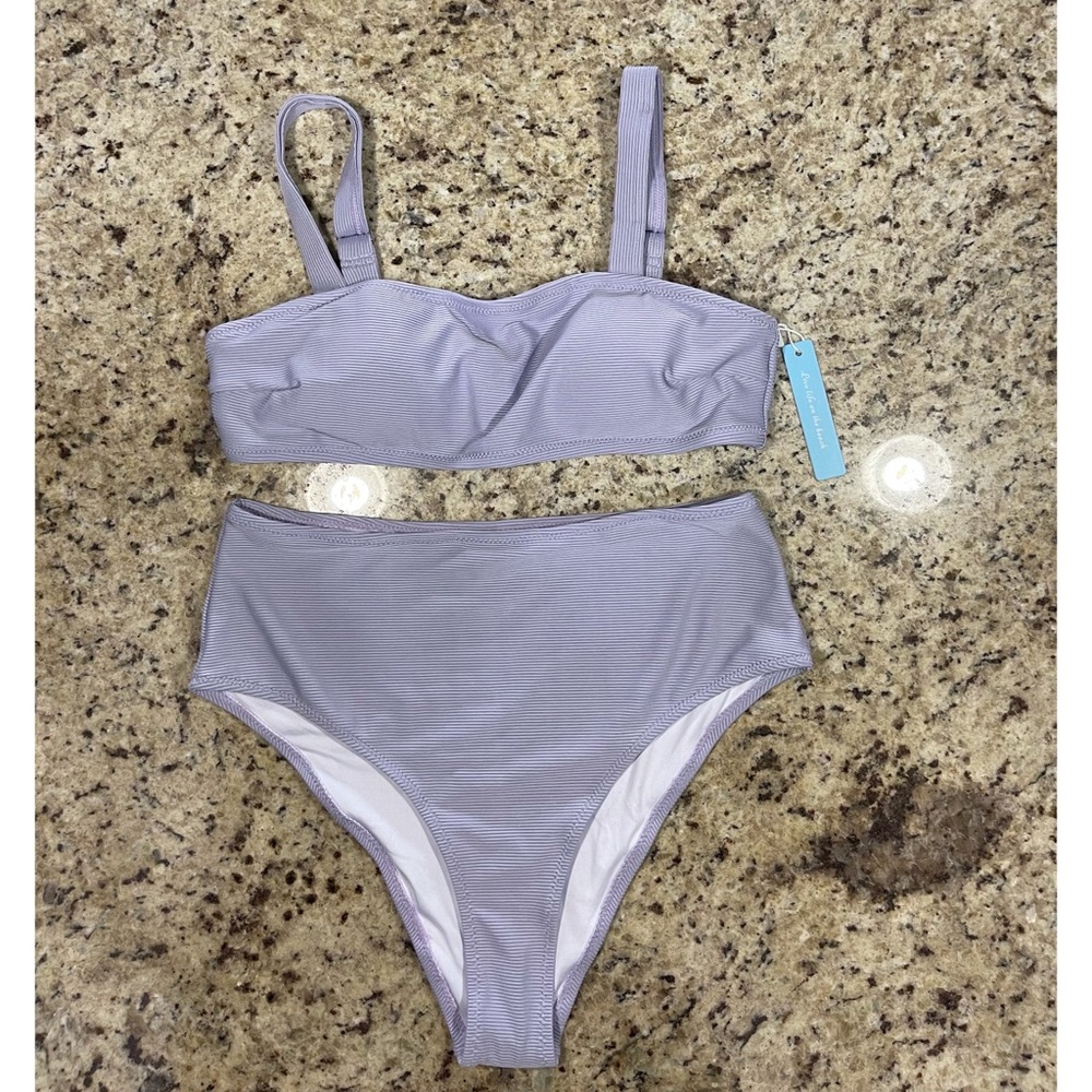 NWT Light Purple High Waisted Bikini Set